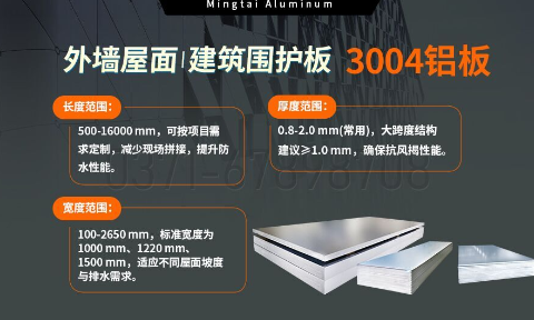 AL3004鋁卷_外墻屋面、建筑圍護(hù)板用3004-H24鋁合金板 3系鋁鎂錳板-3004寬幅鋁板